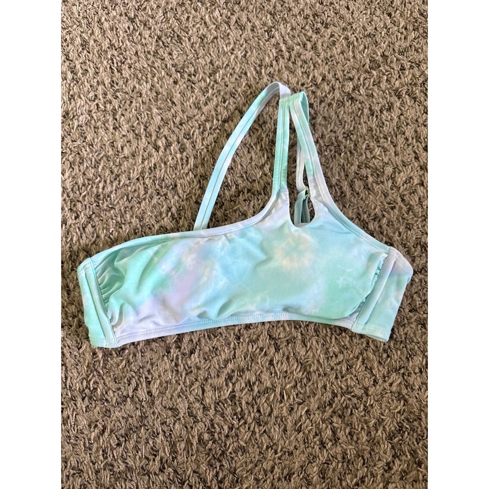 Xhilaration Women's teal green tie dye bikini top size medium